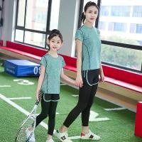 ราคา ชุดเสื้อผ้าแห้งเร็วสำหรับเด็กผู้หญิง ฤดูร้อน เด็กกีฬา วิ่ง กางเกงขาสั้น ชุดฟิตเนส โยคะ สองชิ้นปลอม แขนสั้น ชุดครอบครัว (1734749611733320705)