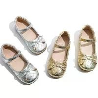 ราคา Girls' Shoes 2026 Spring New Children's Leather Shoes for Girls, Baby Girls' Single Shoes, Girls' Performance Golden Princess Shoes (1734988430956791419)
