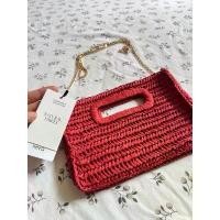 ราคา เพิ่มความแข็งแกร่ง มือหนึ่ง Mango - Natural if bre bag กระเป๋าสานสีแดง (1735493554005837151)