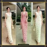 ราคา ❥ S-XL MAXI Dress เดรสผ้าดอกไม้ งานป้าย LaLaBelle เดรสออกงาน เดรสงานป้าย ชุดออกงาน เดรสชทพู เดรสยาว (1734639519534646529)