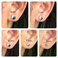 ราคา Silver thai Jewelry ต่างหูเงิน 925 หยินหยาง / 925 sterling silver yin yang earrings (1735495122692703837)