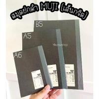ราคา [MUJI] สมุด (แบบกริต) ปกดำสันเทปเทา - Noted 5mm GRID (1735187103391582057)