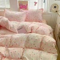 ราคา 4 Piece Set Luxury Premium Washed Cotton Bedding Set, New Year Red & Cool Style, Home & Dorm Essential, Directly from Nantong Textile Factory, Soft & Skin-Friendly (1734827067314636247)