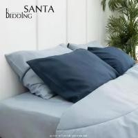 ราคา SANTA BEDDING ชุดผ้าปูที่นอน ผ้าห่ม ผ้านวม สีฟ้า สีกรม ขนาด 3.5 ฟุต 5 ฟุต 6 ฟุต ผ้า Super Soft 340 เส้นด้าย นุ่ม สบาย ระบายอากาศดี ไม่ซีดจาง ป้องกันไรฝุ่น เชื้อรา และแบคทีเรีย พร (1729546797511117029)