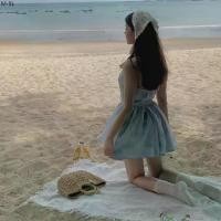 ราคา Beach blanket ผ้าปูชายหาดสีขาว พร็อบถ่ายรูป ผ้าปูปิคนิค พร้อมส่งจากกทม. (1734867572432340761)