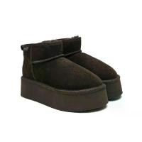 ราคา Rockfish รองเท้าบูทกันหนาว ORIGINAL MAXI FLATFORM BOOTS MINI (3.5inch) - CHOCO (1734279136649971458)