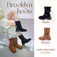 ราคา Brooklyn Boots รองเท้าบูทผู้หญิง ดีไซน์เข็มขัด ทรงเกาหลี วัสดุหนังกลับพรีเมี่ยม รองรับอุณหภูมิ รองเท้าบูทขาเรียว รองเท้าบูทเกาหลี ขนาด 37-40 รองเท้าบูทผู้หญิง รองเท้าบูทขาเรียว รองเท้าบูทเกาหลี (17336