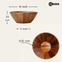 ราคา ชามสลัด ชามไม้ ชามใส่ผลไม้ ชามไม้จามจุรี 10 นิ้ว 12 นิ้ว Salad bowl (1735459973315790408)