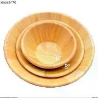 ราคา จัดส่งเฉพาะจุด ชามสลัดไม้ 8 นิ้ว / 10 นิ้ว / 12 นิ้ว ชามไม้ยางพารา salad bowl wood ชามใส่อาหาร ถ้วยไม้ (1733153079154148377)