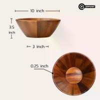 ราคา ♫ชามสลัด ชามไม้ ชามใส่ผลไม้ ชามไม้จามจุรี 10 นิ้ว 12 นิ้ว Salad bowl✻ (1735060739960702278)