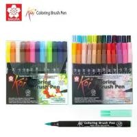 ราคา ปากกาพู่กัน Koi โคอิ ชุด 12 สี และ 24 สี ยี่ห้อซากุระ พู่กันสีน้ำ ปากกาหัวบรัช ปากกาสีพู่กัน (Sakura koi brush pens) (1735444612101408686)