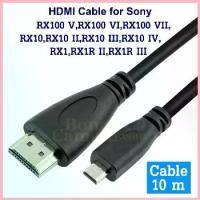 ราคา สาย HDMI ยาว 10m ต่อ Sony RX100 V,RX100 VI,RX100 VII,RX10 III,RX10 IV,RX1R II,RX1R III เข้า HDTV,Monitor cable สวัสดิการสด (1735508083552061163)