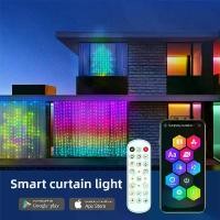 ราคา Music Sync Curtain Lights Smart Bluetooth APP Control LED Room Decoration for Birthday Party (1734779040067454042)