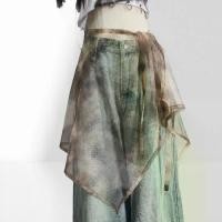 ราคา Summer wasteland style hot girl layering magic tool mesh skirt beach cover-up one-piece butt curtain half skirt (1734653080959748031)
