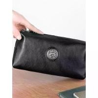 ราคา New Men's Large Capacity Casual Leather Handbag Soft PU Material Fashionable Handheld Bag for Leisure with Zipper Closure (1734758188119459432)