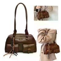 ราคา Women PU Leather Retro Shoulder Bag Zipper Closure Casual Purse Tote Handbag Solid Color Shoulder Tote Handbag Satchel Handbag for Work & Daily Use (1735103712215599024)