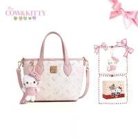 ราคา ✍กระเป๋าโททมินิ Cow&Kitty Pink Tote Bag Small Ladies Handbag Daily Casual Handbag✷ (1735276139553916926)