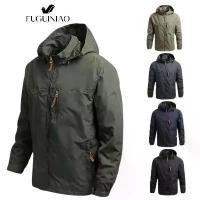 ราคา คนไทยแนะนำ!- ✭Fuguiniao เสื้อกันหนาวทหาร Windbreaker ของผู้ชาย เสื้อนักบินกันน้ำทางยุทธวิธีของผู้ชาย Hoodie เสื้อทหารล่าสัตว์ของผู้ชาย❦ (1733762853352802236)