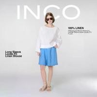 ราคา INCO LINEN เสื้อ เสื้อลินินแขนยาว เสื้อลินิน เสื้อคอปาด ผ้าลินิน LINEN 100% (1732251613037889603)