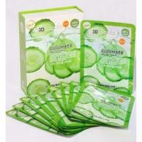 ราคา พร้อมส่ง. (สูตรแตงกวา)มาส์กหน้า มาร์คหน้า มาส์กผลไม้ มาร์คผลไม้ Cucumber East-Skin 3D Facial Mask สูตร แตงกวา (1กล่อง/10แผ่น) (1735258581832140333)