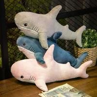 ราคา [ส่งฟรี] Ready to Send, Shark Doll, Big Shark Pillow, Cute Doll, Cute Shark Pattern, Children's Gift (1734429395628164816)