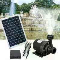 ราคา Brushless Solar Water Pump Kit 800L/H Solar Power Water Pump 50W Solar Panel Solar Plate Watering Pump for Sun Powered Fountain Fish Pond Garden Decor (1735008755695388591)