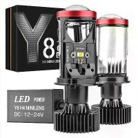 ราคา COD ( 100%)รุ่นใหม่2022 Y8 ขั้ว H4 หลอด Mini Projector ขั้ว H4 หลอดไฟรถยนต์ 1คู่ หลอดไฟหน้าLedมินิโปรเจคเตอร์ รุ่นY8 (1735009060413015752)