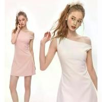 ราคา Sweet and Spicy Girl Off-Shoulder Dress for Women, Summer American Style -Fit Waist-Cinching Off-Shoulder A-Line Bodycon Mini Skirt (1735271936520128244)