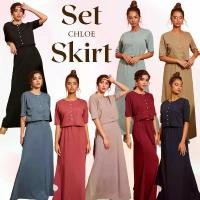ราคา THONGYOY-Set Skirt Chloe ชุดเซ็ทเสื้อ&กระโปรงยาว 8สี ชุดทำงาน ชุดใส่สบาย ชุดสีพื้น คําแนะนําการขายที่ร้อนแรงในเดือนนี้ (1734547253626767151)