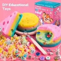 ราคา COD DIY ขูด สบู่ชีส สายรุ้ง เรนโบว์ เจอลูกปัดข้างใน Rainbow Soap Treasure เกมสมอง สร้อยข้อมือ DIY ของเล่นทางโบราณคดี (1734605078045361519)