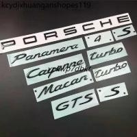 ราคา Porsche car logo English letters ABS material front S sticker Macan Cayman CARRERA Boxster Panamera Cayenne GTS TURBO 91 (1733995891366593619)