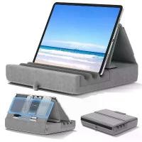 ราคา KDD Tablet Pillow Holder Foldable iPad Stand for Lap Bed and Desk Tablet Soft Pad Dock with Pocket & Stylus Mount For iPad Pro (1735331440925246647)