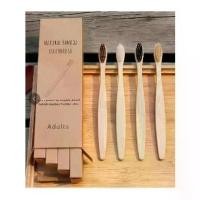 ราคา แปรงฟันขนนุ่มแปรงสีฟันไม้ไผ่ Organic 4 ชิ้น Bamboo Toothbrush Mahasamutr with Bamboo Charcoal Brustle Biodegradable (1734925985822442665)