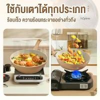ราคา กระทะ กระทะหินอ่อน กระทะเคลือบหินอ่อน พร้อมฝาปิด เกรดพรีเมี่ยม ก้นลึก 7cm กระทะทอด ไม่ติดกระทะ กระทะ เทฟล่อน ทำความสะอาดง่าย สำหรับเตาทุกประเภท ขนาด 24 ซม./ 26 ซม. หม้อ (1734554952894219814)