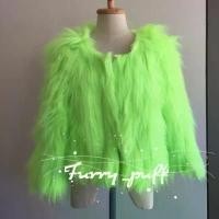 ราคา ผ้าพันคอขนมิ้ง,ผ้าพันคอ,เสื้อขนมิ้ง เสื้อขนเฟอร์สีเขียวนีออน คลังสินค้า (1735228288831817111)