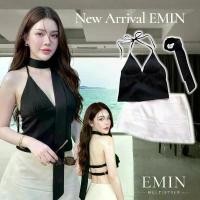 ราคา ชุดเซตสีทูโทนขาวดำ เสื้อสีดำคล้องคอ ผูกโบว์ด้านหลัง ปรับได้+ผ้าพันคอ+กระโปรงสั้นสีขาว COD (1735246679915922554)