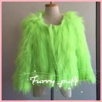 ราคา ผ้าพันคอขนมิ้ง,ผ้าพันคอ,เสื้อขนมิ้ง เสื้อขนเฟอร์สีเขียวนีออน COD (1735432172134303621)