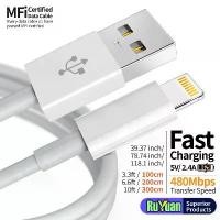 ราคา สายข้อมูล Lightning สำหรับ iPhone 1 ชิ้น ของแท้รับรอง MFi สายชาร์จ USB เหมาะสำหรับ iPhone 13/12/11 Pro (1735154153170896652)
