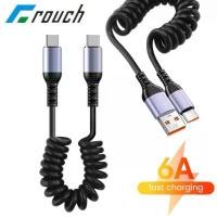 ราคา [COD] สายชาร์จสปริงสั้น 25 ซม. ถึง 1 เมตร USB Type C สำหรับชาร์จเร็วและถ่ายโอนข้อมูล สาย USB C to Type C สำหรับ iPhone, Lightning, แบตสำรองในรถยนต์, สายชาร์จ (1735153475354461903)