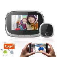 ราคา เครื่องดูประตูดิจิตอล, หน้าจอ LCD ขนาด 4.3 นิ้ว, กล้องกริ่งประตู, รูตาแมว, ภาพถ่ายและวิดีโอ (1733194670278280568)