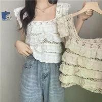 ราคา [COD] [tiktok]เสื้อลูกไม้แขนกุดตกแต่งระบายน่ารัก เสื้อ ผ้า สวย แฟชั้น ผู้หญิง แขน สั้น น่ารัก สไตล์ แขนยาว แฟชั่น ยืด สี ดํา เชิ้ต พอง ลูกไม้ ทรง หม้อ ฮ่อม เกาหลี ราคา ถูก 40 บาท (1735061388435228239)