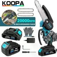 ราคา เลื่อยโซ่ไฟฟ้า ขนาดเล็ก เครื่องมือ Koopa (6 นิ้ว) ไร้สายทรงพลัง ชาร์จใหม่ได้ เลื่อยไฟฟ้าขนาดเล็กแบบใช้มือถือ ขับเคลื่อนโดยแบตเตอรี่ 21v 2000/3000mAh (1730438802596726955)