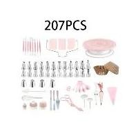 ราคา [จัดส่งภายใน 24 ชั่วโมง]พร้อมส่ง ชุดเบเกอรี่ครบชุด 207 ชิ้น มีดตัดครีมเค้กเกรดอาหาร หัวบีบครีม เครื่องมือDIYเค้ก สำหรับบ้านมือใหม่ (1735213168028845320)