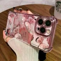 ราคา เคสโทรศัพท์ชุบผีเสื้อสีชมพู, เคสนิ่ม TPU, สำหรับ iPhone 11, 16, 15, 14, 13, 12, Pro, Xs Max, XR, X, 7, 8 Plus, เคสกันกระแทกถุงลมนิรภัยสี่มุม, ริมฝีปากสีแดงใส HD, ฝาหลังป้องกัน, เ (1735207046973392738)