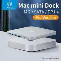 ราคา ฮากิบิส - ฮับ USB C สำหรับ Mac mini M1/M2 พร้อมกล่อง HDD 2.5 SATA NVME M .2 SSD เคส HDD เป็น USB C Gen 2 DP SD/TF แท่นวาง (1729600584195214200)
