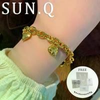 ราคา สร้อยข้อมือ SUNQ ชุบทอง รูปหัวใจ เธรด ทอง ปลอม เคลือบ แก้ว (1731604335914878281)