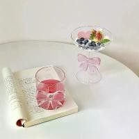ราคา 【Hot】แก้วน้ำสีชมพูมีโบว์ แก้วไวน์/ค็อกเทล แก้ว goblet แก้วกาแฟ ถ้วยไอศกรีม ถ้วยแบบไม่มีก้าน สำหรับของหวาน อุปกรณ์ครัว ตกแต่งบ้าน (1735041492595672540)