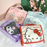 ราคา กระเป๋าใส่เครื่องสำอางแบบพับได้ Sanrio [ลิขสิทธิ์แท้] ลาย Hello Kitty, Melody, Kuromi ขนาดใหญ่ พกพาสะดวก พร้อมช่องตาข่ายด้านในและซิปปิด ใช้เก็บโลชั่น มาส์กหน้า เครื่องสำอาง แปรงส (1734542335690179752)