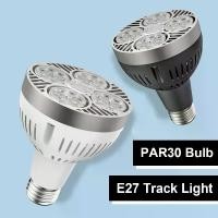 ราคา 【สินค้าขายดี ไฟ LED】 โคมไฟ LED PAR30 แรงดันไฟฟ้า 220V มุมแสง 24° โคมไฟสปอตไลต์ 3000K/4500K/6000K กำลังไฟ 35W/45W ใช้กับหลอด E27 สำหรับรางไฟ ประหยัดพลังงาน เหมาะสำหรับโคมไฟห้องครัว (1735043342188512722