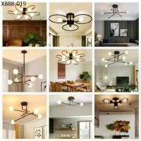ราคา ไฟ LED 220V ราคาถูกที่สุด, โคมไฟเพดาน LED สีดำทอง, ดีไซน์เรียบง่ายสร้างสรรค์, โคมไฟ LED สไตล์อุตสาหกรรมย้อนยุค (ไม่มีหลอ (1735490003900532328)